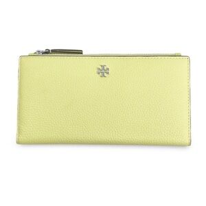 Tory Burch | NWT Blake ColorBlock Slim Envelope Wallet Yellow Pinefrost Silver